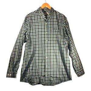 Duluth Trading Co Wrinkle Fighter Trim Fit Button Up Shirt Mens XL Tall